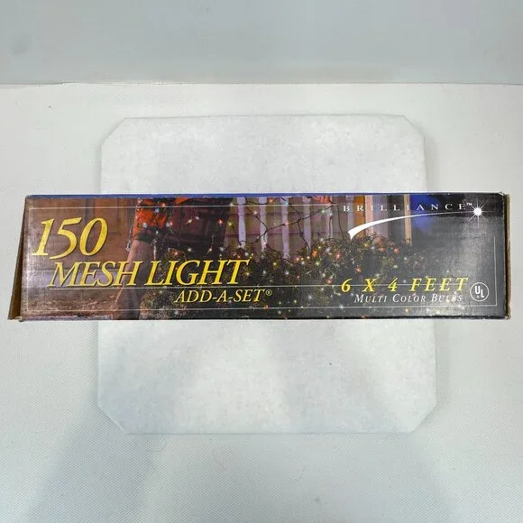 Vintage 150 Mesh Light Add-A-Set Multicolor 6x4 Ft Indoor Outdoor Brilliance NEW - Picture 7 of 9